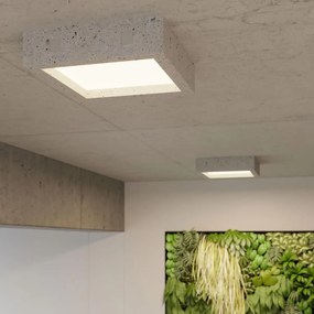 Lampada da soffitto 18W RIZA in Cemento e Vetro - Grigia