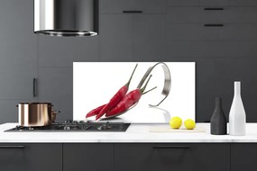 Pannello retrocucina Cucchiaio da cucina per peperoncino 100x50 cm
