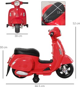 Piaggio Mini Vespa GTS Elettrica 6V  per Bambini Rossa...