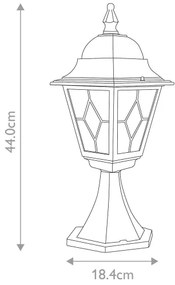 Elstead NR3-BLK - Lampada da esterno NORFOLK 1xE27/100W/230V IP43