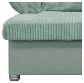 Chaise longue color menta con rivestimento in velluto a coste Lord – Ropez