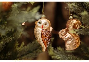 Decorazione per albero di natale in vetro fatta a mano 13 cm Owl – Sass &amp; Belle