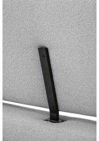 Letto matrimoniale imbottito grigio con doghe in legno 160x200 cm Odette - Scandic