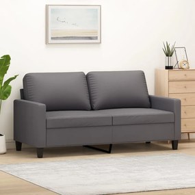 Divano A 2 Posti Grigio 140 Cm İn Similpelle /