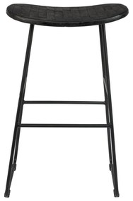 Sedia da bar nera 2 pz (altezza della seduta 62 cm) Tangle – White Label