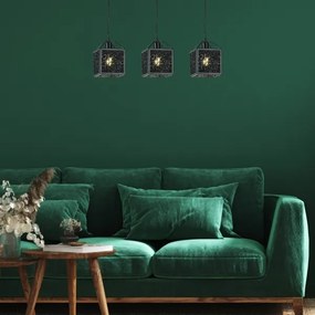 Rabalux 72219 - Lampadario a sospensione con filo SAMILO 3xE27/40W/230V nero