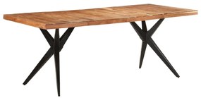 Tavolo Da Pranzo 200x90x76 Cm Legno Massello Di Acacia /
