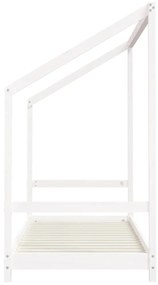 Giroletto per bambini bianco 2x(80x200) cm legno massello pino