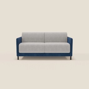 Narciso divano letto desing con materasso H18 cm bicolore con struttura in microfibra smacchiabile e imbottiture in elegante tessuto impermeabile T06