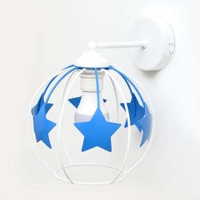 Applique per bambini STARS 1xE27/15W/230V blu/bianco