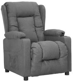 Poltrona alzapersona grigio chiaro tessuto