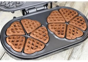 Heinner HWF-1000CR - Piastra per waffle 1000W/230V nera/rosa oro