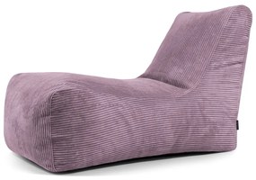 Puof a sacco viola con rivestimento in velluto a coste Lounge – SLOWDOWN