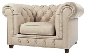 Poltrona in velluto crema Cambridge - Ropez