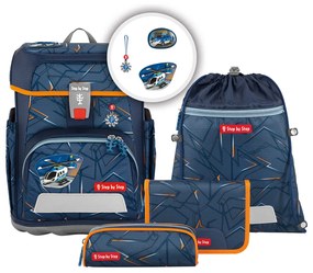 Zaino scuola Step by Step CLOUD, set 5 pezzi, Helicopter Sam
