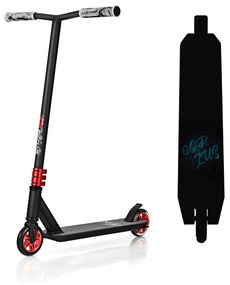 Costway Monopattino acrobazie con pedana luminosa in alluminio, Monopattino per per adulti e ragazzi più di 7 anni Rosso