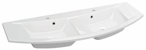Lavabo a incasso rettangolare Neo Moon L 131 cm in resina bianco