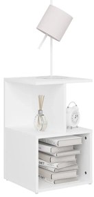 Comodino bianco 35x35x55 cm in truciolato