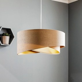 Maco Design Lampada a sospensione Vivien, bicolore, crema/oro