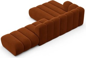 Divano angolare arancione ad angolo sinistro Lupine - Micadoni Home