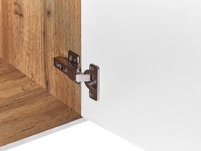 Credenza bianco e legno chiaro GORAN Beliani
