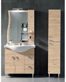 Mobile bagno 85 cm - Quercia Naturale - Melaminico - Onda