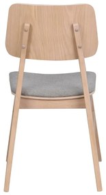 Sedia da pranzo marrone chiaro con seduta grigio chiaro Nagano - Rowico