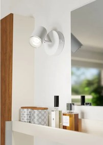 Eglo 901961 - Faretto da parete per bagno CONSUMA 1xGU10/5W/230V IP44 bianco