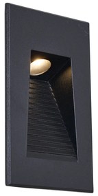 Lampada da Parete da Incasso Moderna Nera 7cm incl. LED IP65 - Trem