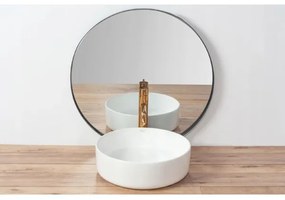 REA-U18918 - Lavabo da appoggio SAMI Ø 36 cm ceramica/bianco lucido