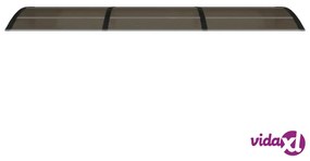 vidaXL Tettoia per Porta Nera 300x75 cm Policarbonato