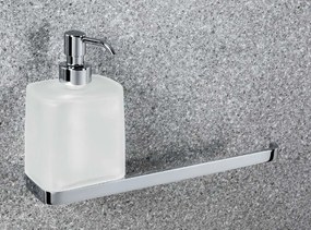 Colombo Time w4274 porta salvietta bidet  dispenser portasapone liquido reversibile in Vetro Acidato Naturale cromo