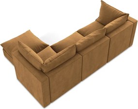 Divano angolare color terracotta (con penisola a destra/con chaise lounge) Manao – Makamii