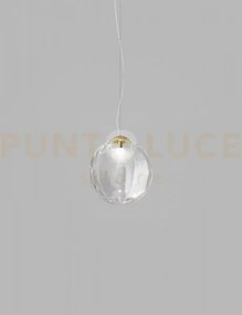 Puppet ring sospensione g cristallo trasparente oro satinato 1 luce...
