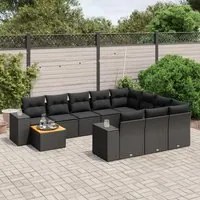 Set Divani da Giardino 11 pz con Cuscini in Polyrattan Nerocod mxl 91698