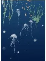 Edmond Petit Carta da parati Nautilus/Méduses/Nénuphars - Marine - Méduses gauche - Marine