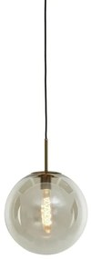 Lampadario in bronzo con paralume in vetro ø 30 cm Medina - Light &amp; Living