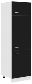 Armadio per Frigo Nero 60x57x207 cm in Truciolato