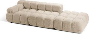 Divano componibile beige con rivestimento in bouclé 288 cm Bellis – Micadoni