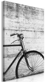 Quadro Bicycle And Concrete (1 Part) Vertical  Colore bianco e nero, Dimensioni e Misure 40x60