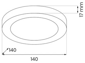 Plafoniera LED EVORA LED/6W/230V 3000/4000/6000K Ø 14 cm nera