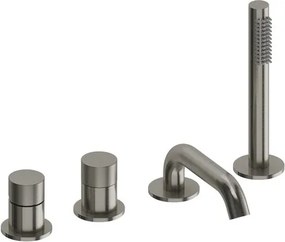 Rubinetto per vasca getto laminare cristallino Loop k nichel spazzolato