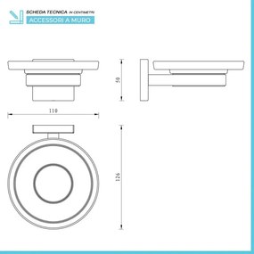 Set accessori a muro 6 pezzi in acciaio cromato e viti incluse Easy