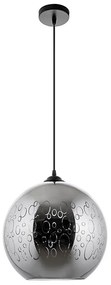 Lampadario a sospensione con filo 1xE27/60W/230V diametro 30 cm nero