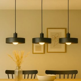 Lampadario con cavo ARCANE 3xE27/60W/230V nero