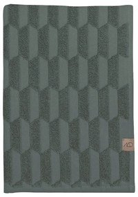 Asciugamano in cotone verde scuro 50x95 cm Geo - Mette Ditmer Denmark