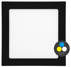 Ecolite LED-WSQ-CCT/12W/CR- Lampada LED da incasso RAFA LED/12W/230V IP44 nero