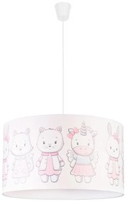 Duolla - Lampadario a sospensione per bambini PRINT M 1xE27/40W/230V diametro 35 cm animali