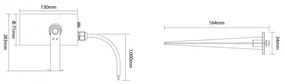 Faretto da Giardino 12W RGB+CCT IP66 con Picchetto ZIGBEE 3.0 Dimm. Colore RGB+CCT