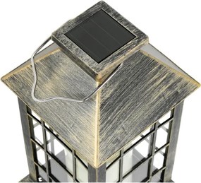 LED Lampada solare a sospensione LED/0,02W/1,2V 1xAA 2700K IP44 patina